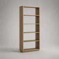 Bücherregal Standregal aus melaminbeschichteter Spanplatte, Hellbraun, 180 × 80 × 30 cm