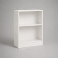 Bücherregal Standregal aus melaminharzbeschichteter Spanplatte, Weiß, 60 × 24 × 90 cm, 2 offene Fächer