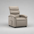 Manuell verstellbarer Relaxsessel und Fernsehsessel aus PU-Kunstleder, Beige, 92 × 98 × 105 cm